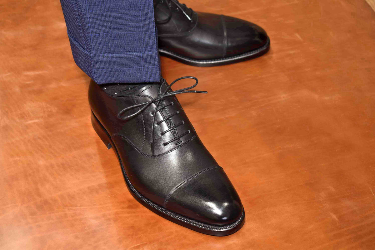 “MayⅡ” Cap toe, Black Dress Shoes, Goodyear welted, US size 5 1/2 ~ 10