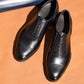 “Felix” Combination Adelaide, Black Dress Shoes, Horween Hatch Grain & Weinheimer Box calf, Hand welted, US size 5 1/2 ~ 11