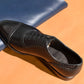 “Felix” Combination Adelaide, Black Dress Shoes, Horween Hatch Grain & Weinheimer Box calf, Hand welted, US size 5 1/2 ~ 11