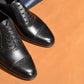 “Felix” Combination Adelaide, Black Dress Shoes, Horween Hatch Grain & Weinheimer Box calf, Hand welted, US size 5 1/2 ~ 11