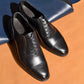 “Felix” Combination Adelaide, Black Dress Shoes, Horween Hatch Grain & Weinheimer Box calf, Hand welted, US size 5 1/2 ~ 11