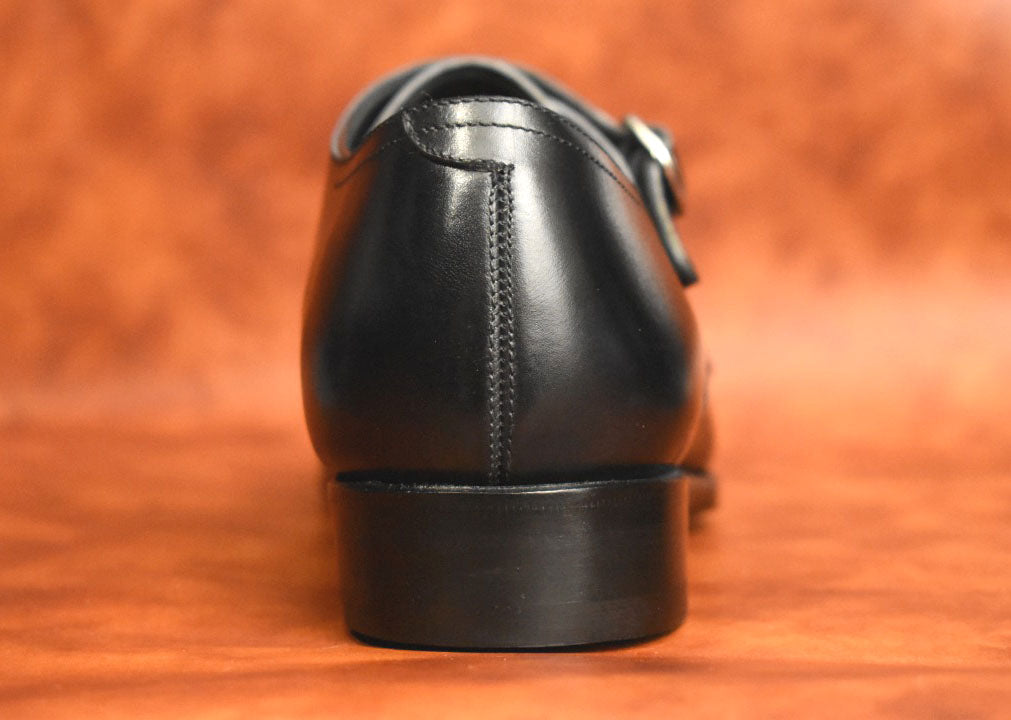 “RM1015D” Double Monk Strap, Black Dress Shoes, Annonay Vocalou, Hand welted, US size 5 1/2 ~ 10