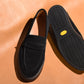 “Kelly” Coin Loafer, Black Comfort Shoes, Vibram Cup Sole, US size 5 1/2 ~ 10