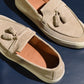 “Sirius” Tasseled Loafer, Beige Comfort Shoes, Vibram Cup Sole, US size 5 1/2 ~ 10