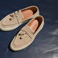 “Sirius” Tasseled Loafer, Beige Comfort Shoes, Vibram Cup Sole, US size 5 1/2 ~ 10