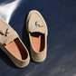“Sirius” Tasseled Loafer, Beige Comfort Shoes, Vibram Cup Sole, US size 5 1/2 ~ 10