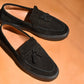 “Sirius” Tasseled Loafer, Black Comfort Shoes, Vibram Cup Sole, US size 5 1/2 ~ 10