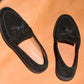 “Sirius” Tasseled Loafer, Black Comfort Shoes, Vibram Cup Sole, US size 5 1/2 ~ 10