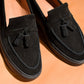 “Sirius” Tasseled Loafer, Black Comfort Shoes, Vibram Cup Sole, US size 5 1/2 ~ 10
