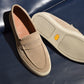 “Kelly” Coin Loafer, Beige Comfort Shoes, Vibram Cup Sole, US size 5 1/2 ~ 10