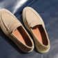 “Kelly” Coin Loafer, Beige Comfort Shoes, Vibram Cup Sole, US size 5 1/2 ~ 10