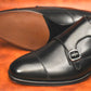“RM1015D” Double Monk Strap, Black Dress Shoes, Annonay Vocalou, Hand welted, US size 5 1/2 ~ 10