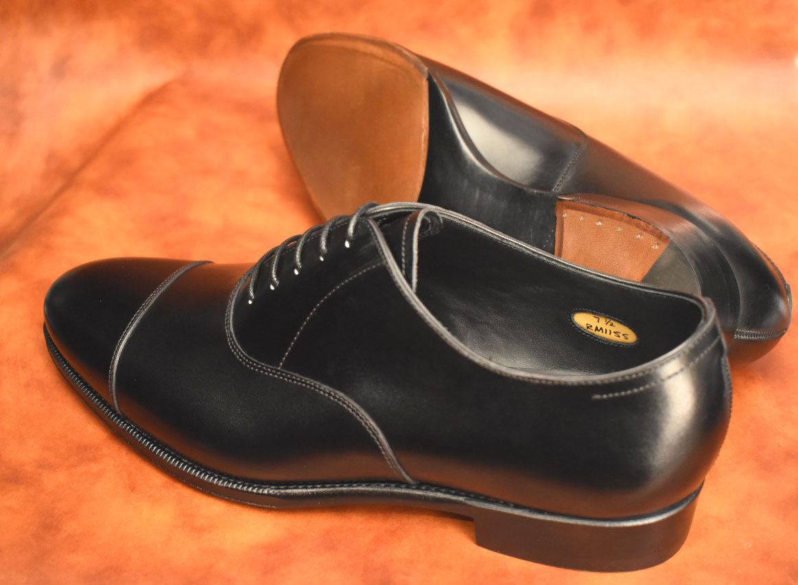 “RM115SⅡ” Cap toe, Black Dress Shoes, ILCEA SETANIL, Hand welted, US size 5 1/2 ~ 10