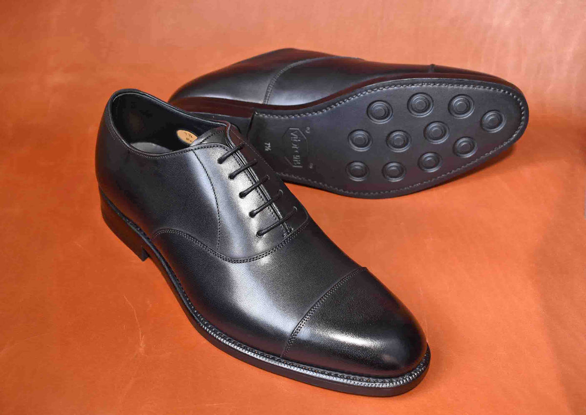 “MayⅡ” Cap toe, Black Dress Shoes, Goodyear welted, US size 5 1/2 ~ 10