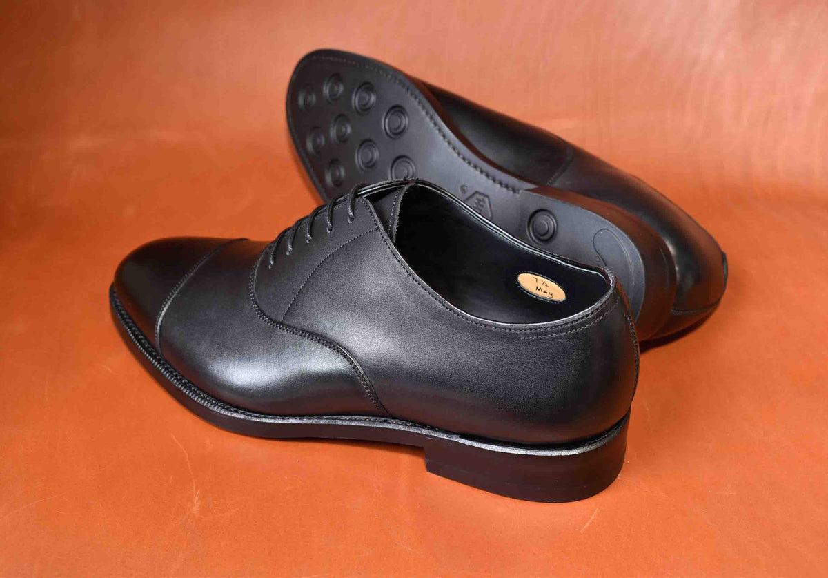 “MayⅡ” Cap toe, Black Dress Shoes, Goodyear welted, US size 5 1/2 ~ 10