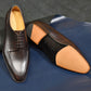 “Randall” Split Toe Derby, Dark Brown Dress Shoes, Zonta Museum Calf, Hand welted, US size 5 1/2 ~ 10