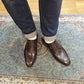 “Randall” Split Toe Derby, Dark Brown Dress Shoes, Zonta Museum Calf, Hand welted, US size 5 1/2 ~ 10