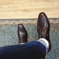 “Randall” Split Toe Derby, Dark Brown Dress Shoes, Zonta Museum Calf, Hand welted, US size 5 1/2 ~ 10