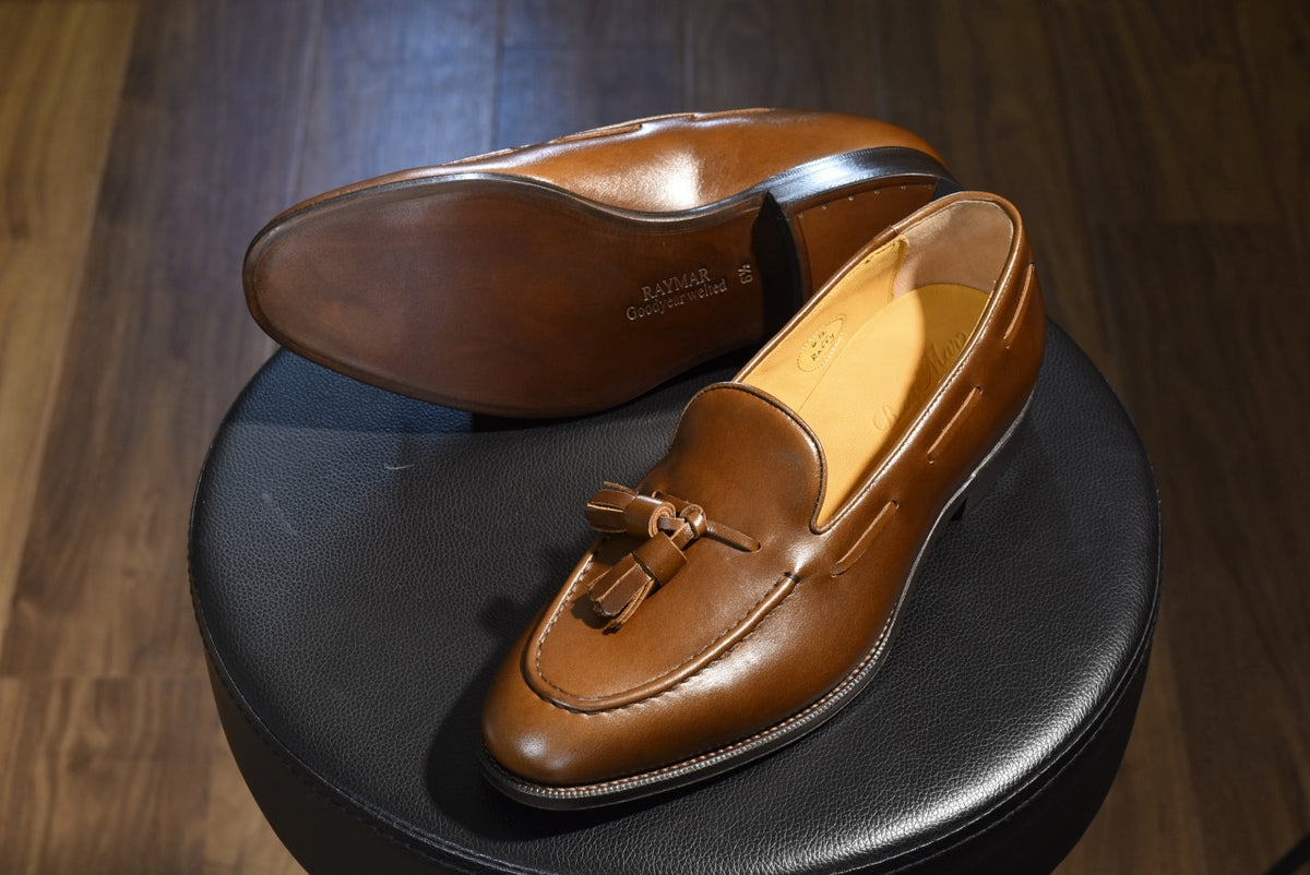 “Raffy” Tasseled Loafer, Brown Dress Shoes, Goodyear welted, US size 5 1/2 ~ 10