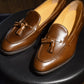 “Raffy” Tasseled Loafer, Brown Dress Shoes, Goodyear welted, US size 5 1/2 ~ 10
