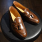“Raffy” Tasseled Loafer, Brown Dress Shoes, Goodyear welted, US size 5 1/2 ~ 10