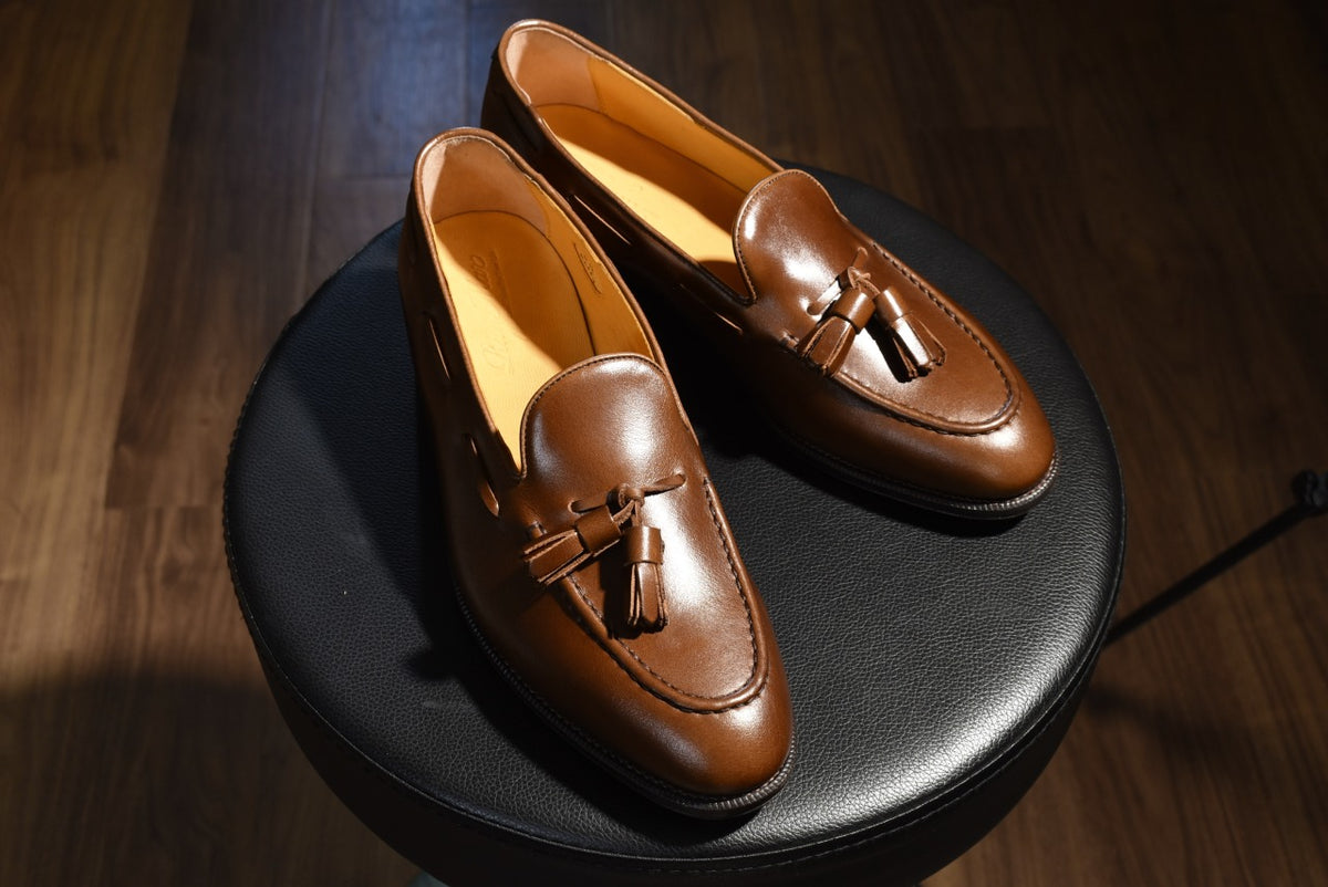 “Raffy” Tasseled Loafer, Brown Dress Shoes, Goodyear welted, US size 5 1/2 ~ 10