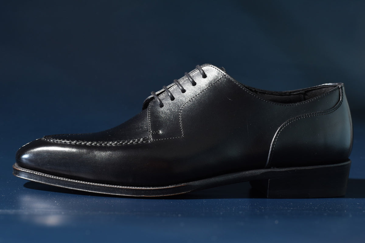 “Randall” Split Toe Derby, Black Dress Shoes, Weinheimer BoxCalf, Hand welted, US size 5 1/2 ~ 10